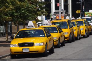 Wait for a taxi cab or...