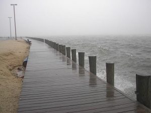 Bay Shore, NY: Taken from boardwalk at Bay Shore Marina at high tide in