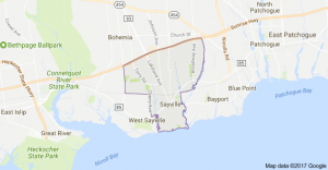 Sayville on Google map
